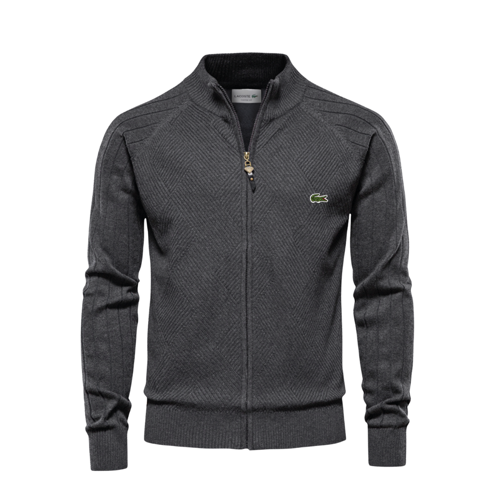 Lacoste Pull Zippé Texturé Homme