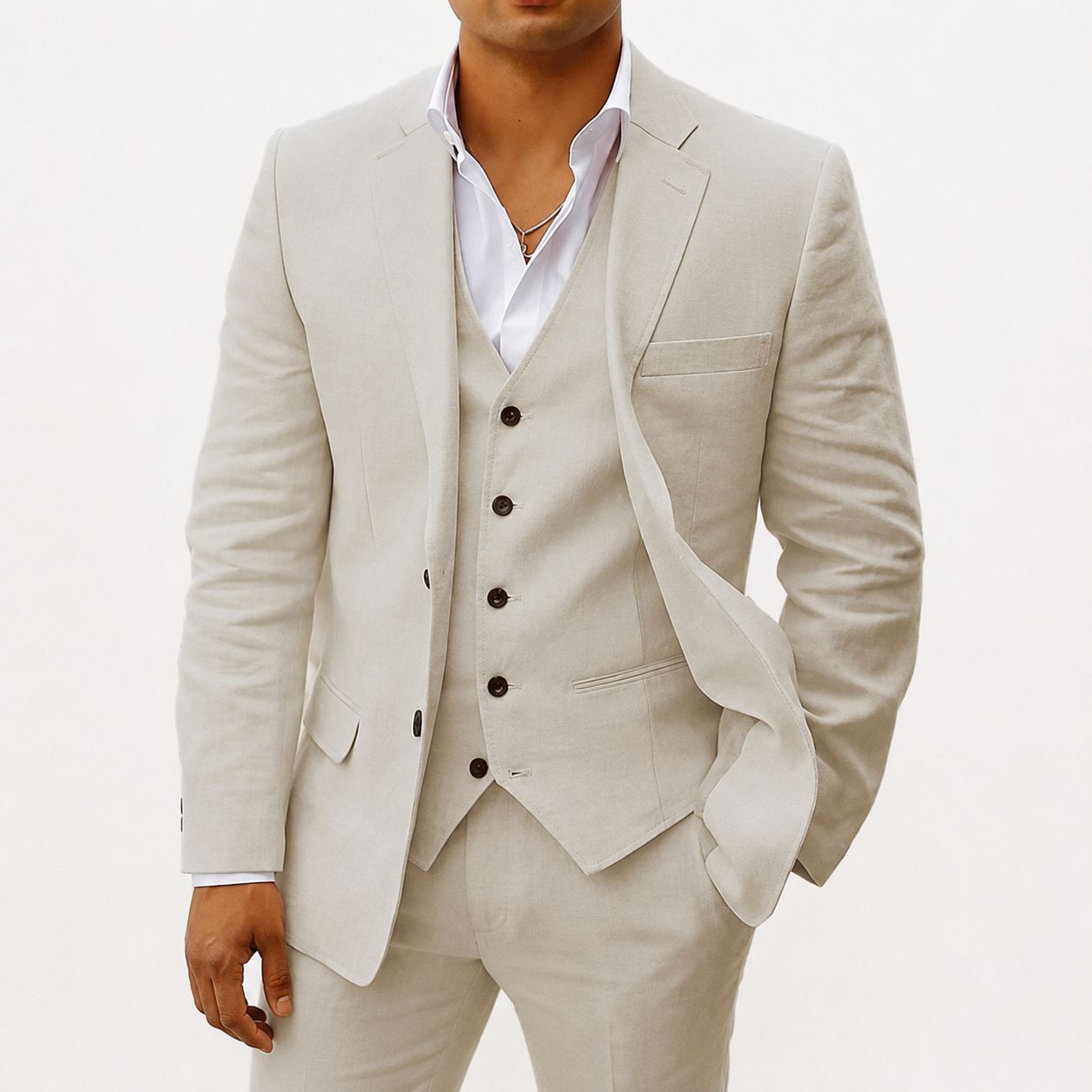 Amalfi Three-Piece Linen Suit