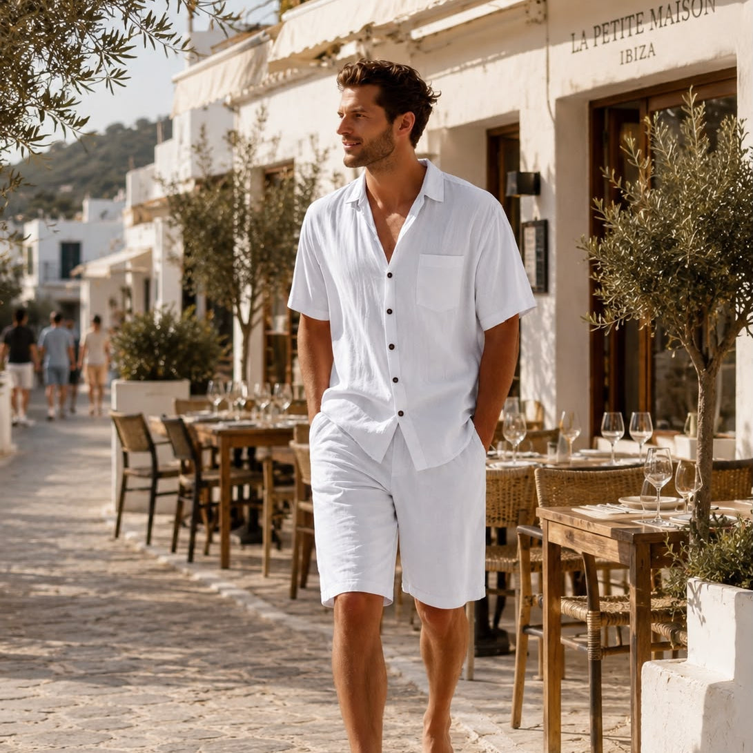 Ibiza Linen Shirt + FREE Matching Shorts